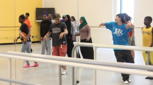 SBL students participate in a dance workshop