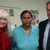 from left: Diane Devey (God daugter of Peter Balciunas), scholarship recipient Kavitha Ramachandran, and Gary Poole, Superintendent of H.R. at the TCDSB