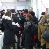 Visitors chatting at the Prospective MEd Student Open House event