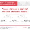 BEd Information Sessions 2016