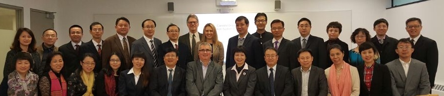 Dean Lyndon Martin welcomes the group of Jiangsu province educators at the Opening Ceremony at Winters College