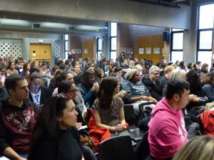 York teacher candidates attending the panel discussion