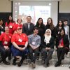 Graduate students with keynote speakers Professor Qiang Zha (centre) and Professor Aparn Mishra Tarc (Centre)