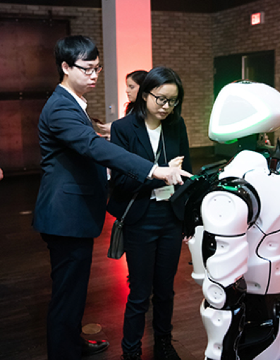 Guests interacted with Apollo, the York robot.