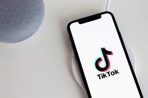 TikTok open on an iPhone